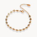 Blue Flower Chain Bracelet - Zafinne Jewelry