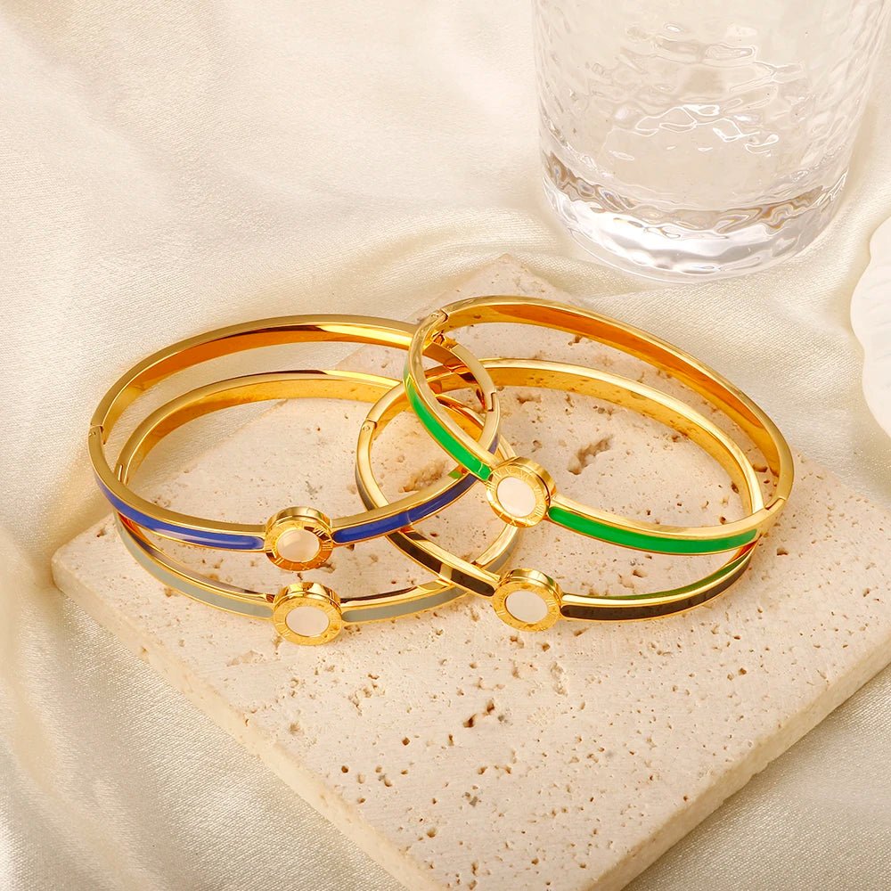 Colorful Roman Numerals Bracelet - Zafinne Jewelry