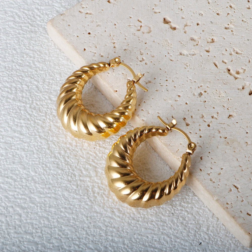 Croissant Hoop Earrings - Zafinne Jewelry