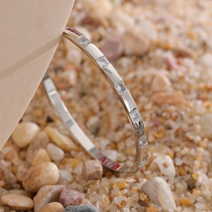 Cubic Zirconia Bangle Bracelet - Zafinne Jewelry