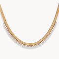 Cubic Zirconia Herringbone Necklace - Zafinne Jewelry
