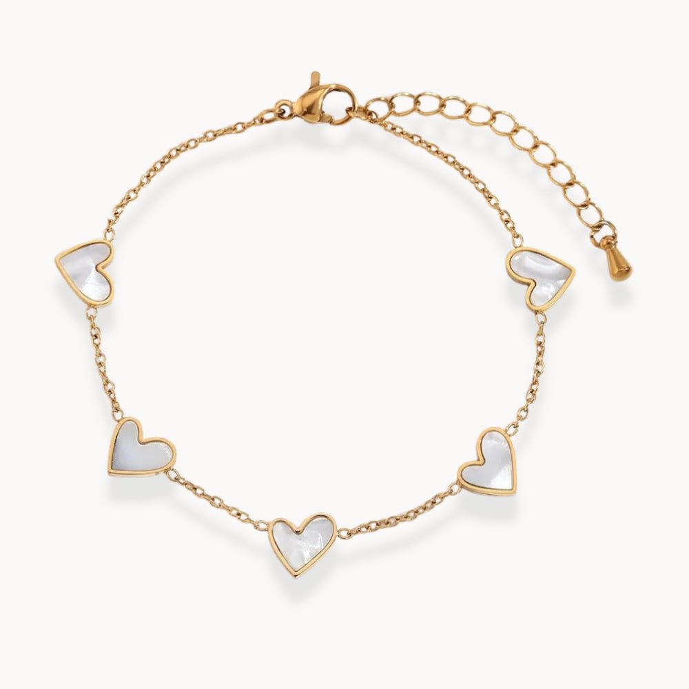 Heart Natural Shell Bracelet - Zafinne Jewelry