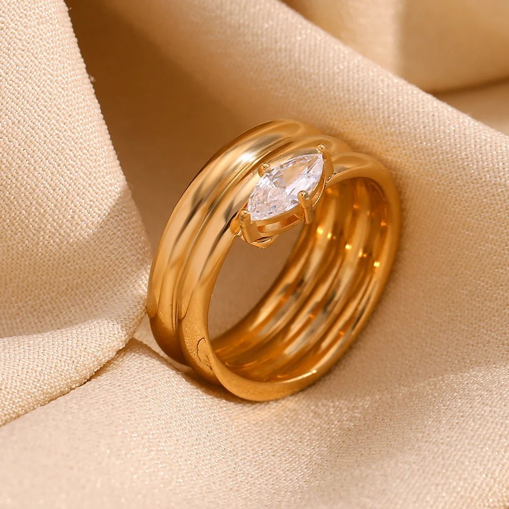 Juliette Marquise Dome Ring - Zafinne Jewelry