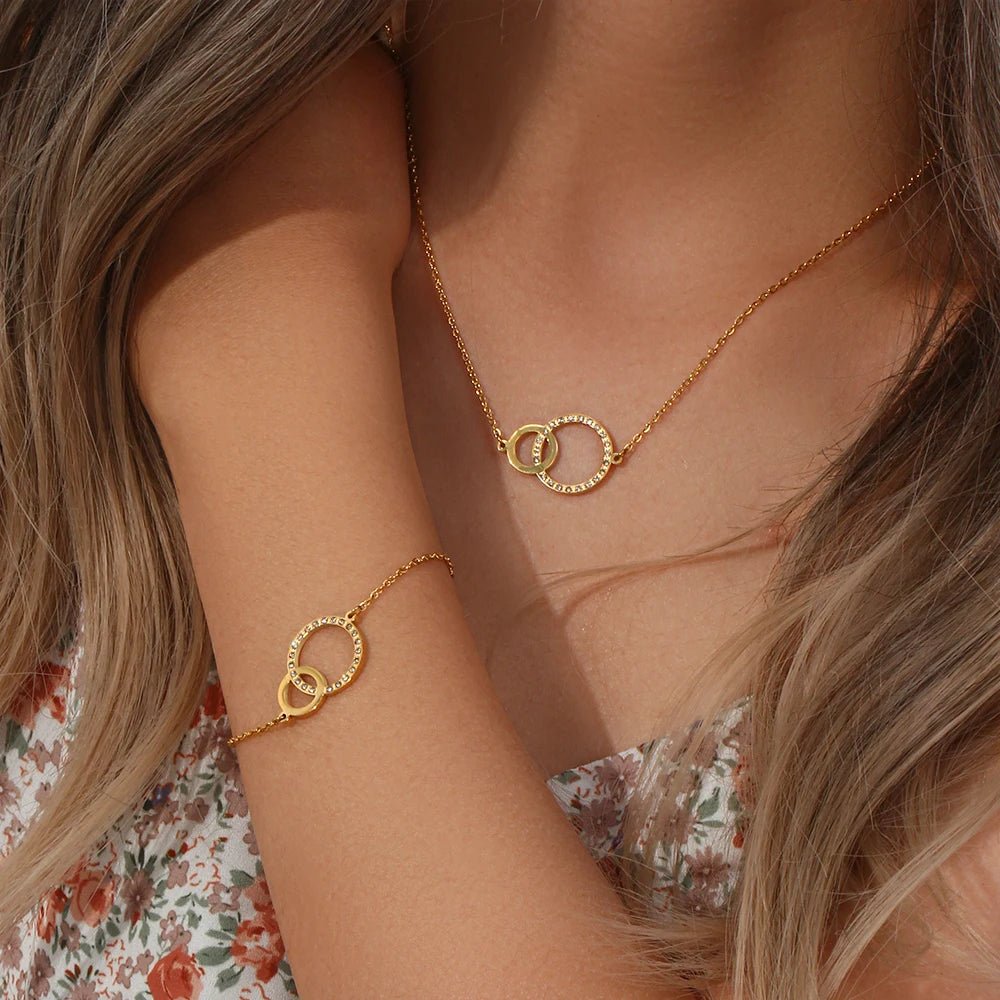 Loop Link Pendant Bracelet - Zafinne Jewelry