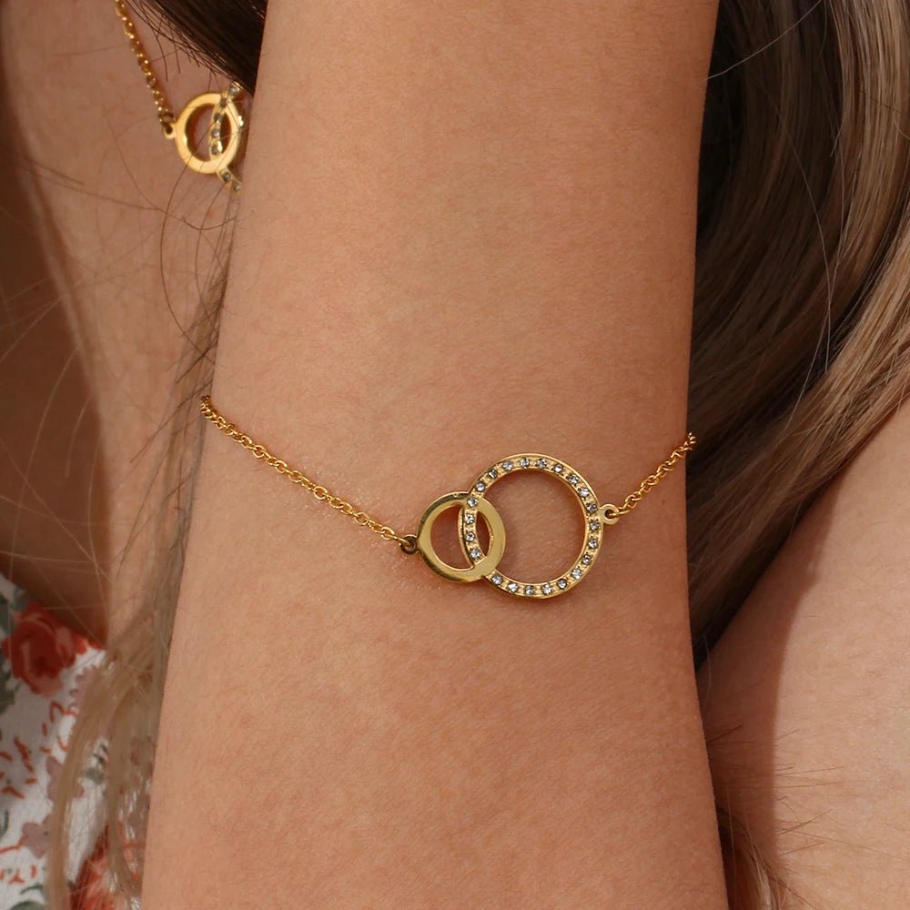 Loop Link Pendant Bracelet - Zafinne Jewelry