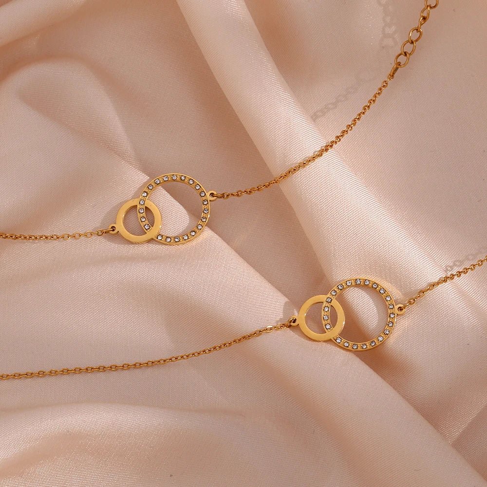 Loop Link Pendant Bracelet - Zafinne Jewelry