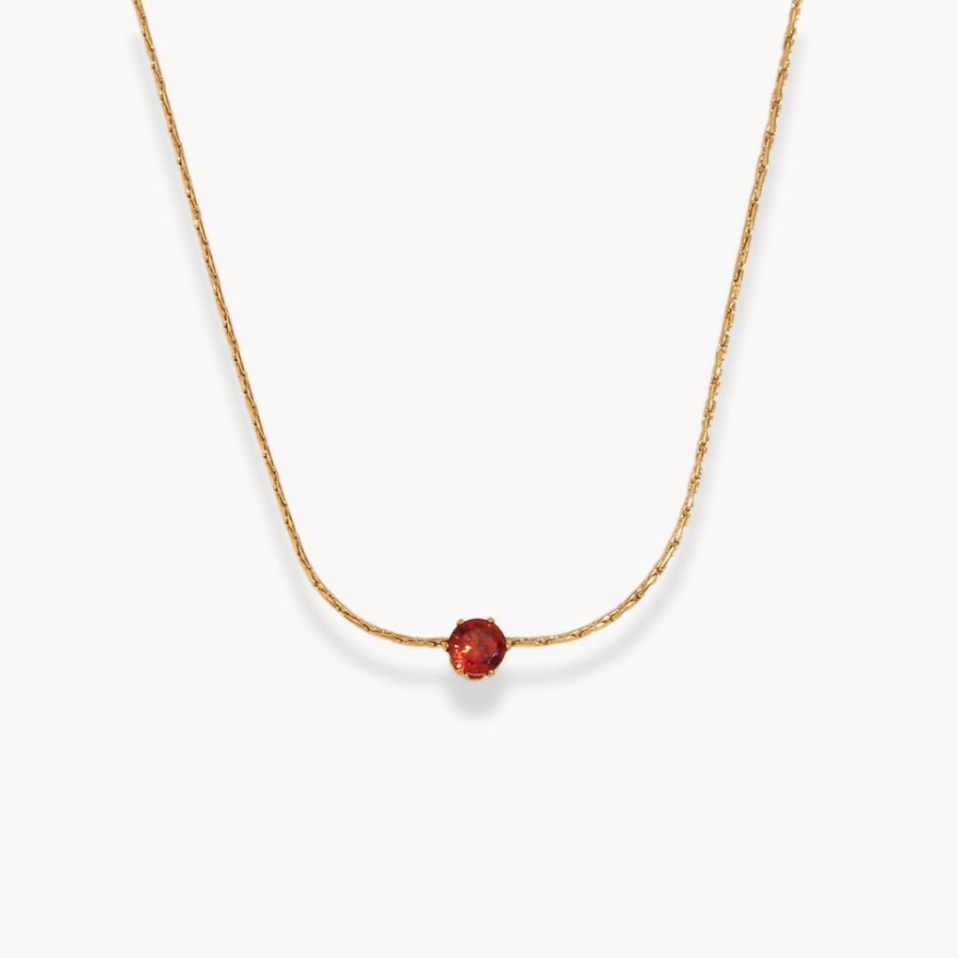 Luna Solitaire Pendant Necklace - Zafinne Jewelry