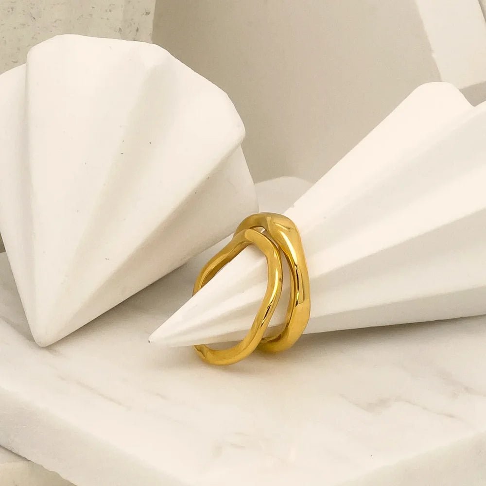Luna Stackable Rings - Set of 2 - Zafinne Jewelry