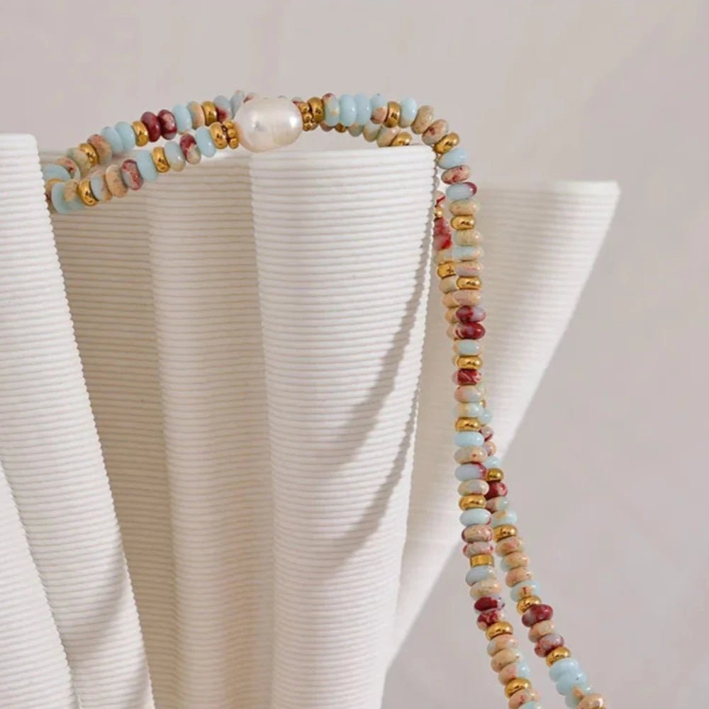 Natural Stone Freshwater Pearl Necklace - Zafinne Jewelry