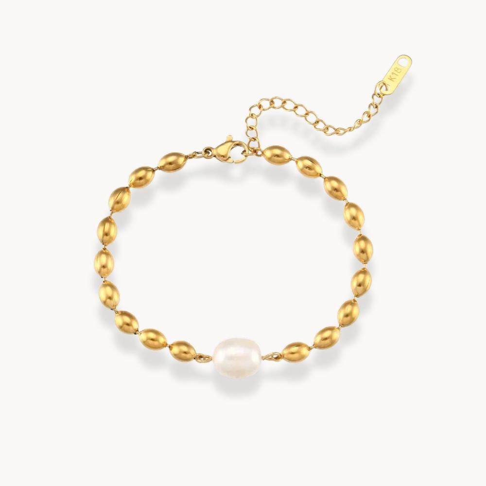Oval Beads Freshwater Pearl Bracelet - Zafinne Jewelry