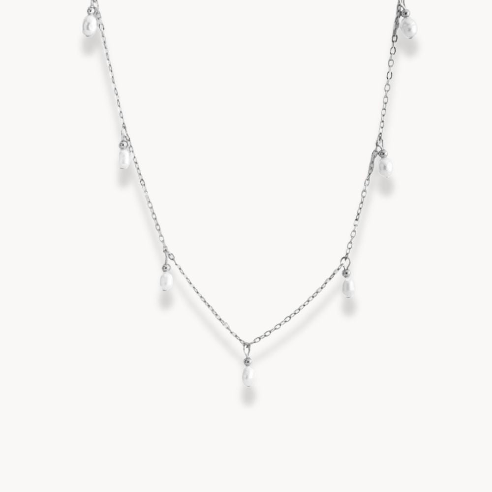 Pearls Pendant Chain Necklace - Zafinne Jewelry
