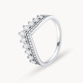 Silver Sparkle Crown Ring - Zafinne Jewelry