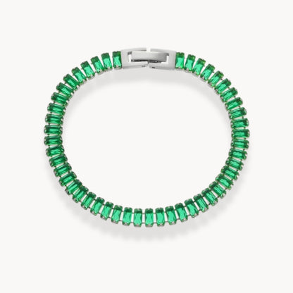 Bracelet chaîne à cristaux carrés