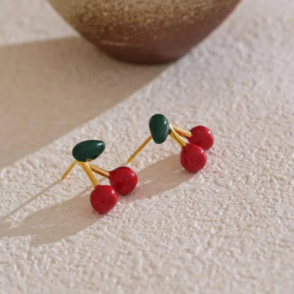 Cherry Earrings - Zafinne Jewelry