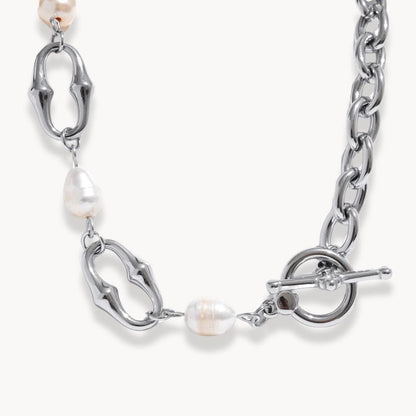 Freshwater Pearls Chain Necklace - Zafinne Jewelry