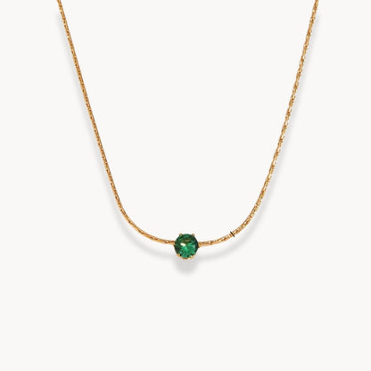Luna Solitaire Pendant Necklace - Zafinne Jewelry