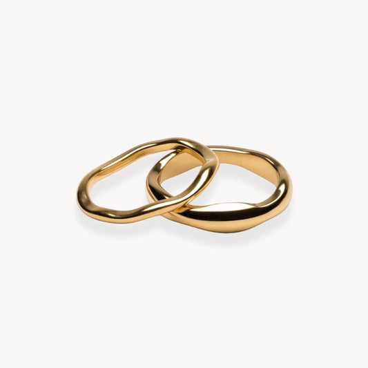 Luna Stackable Rings - Set of 2 - Zafinne Jewelry